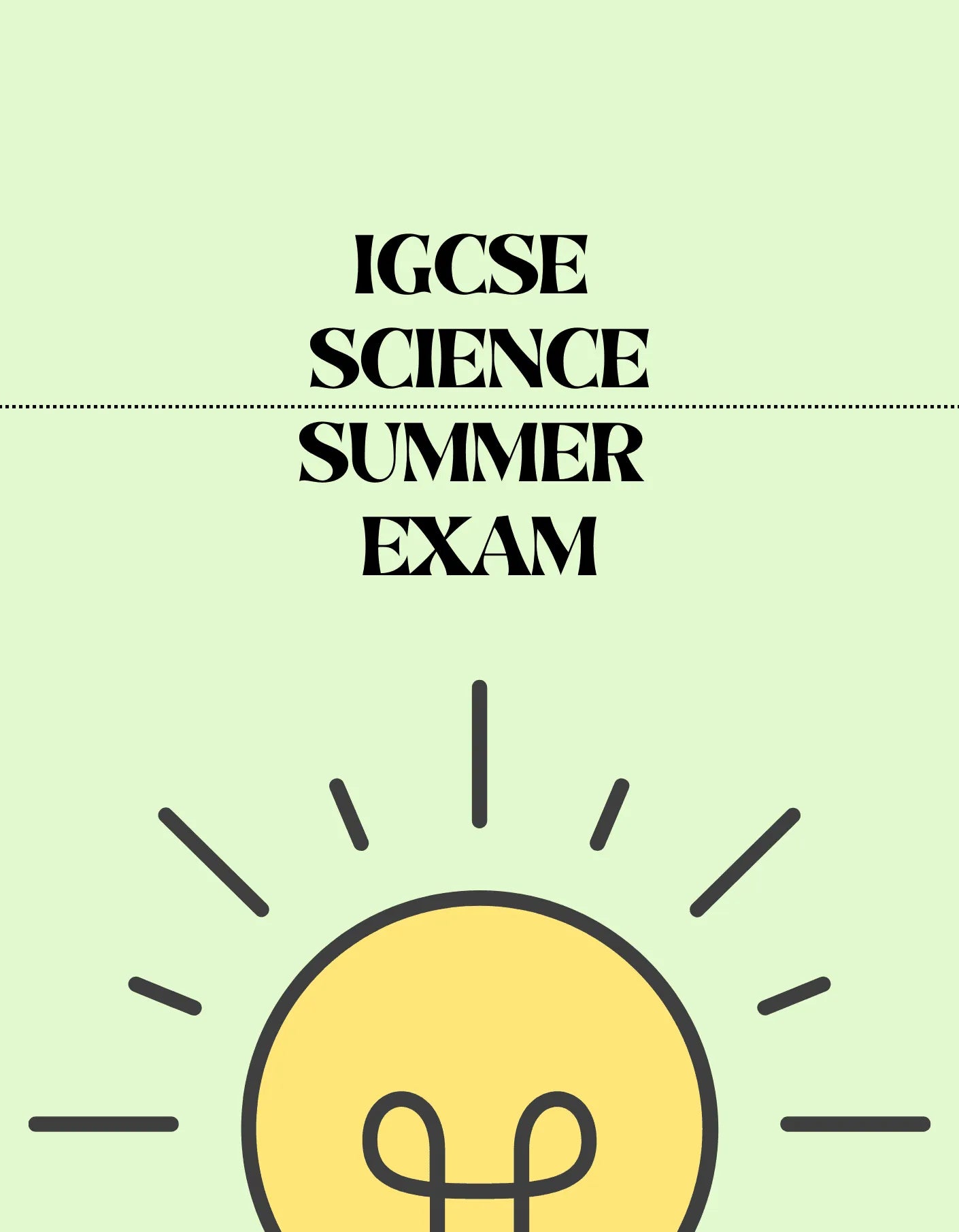 IGCSE Science Double Award - Summer Exam - Exam Centre Birmingham Limited