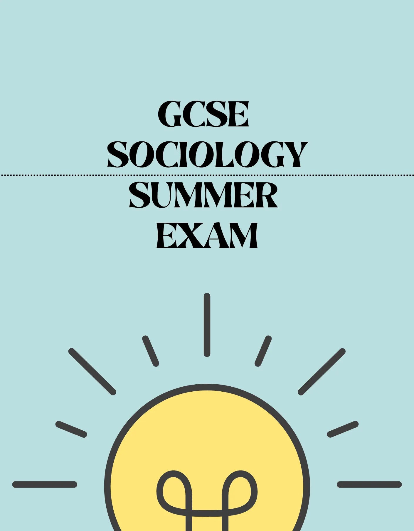 GCSE Sociology - Summer Exam - Exam Centre Birmingham Limited